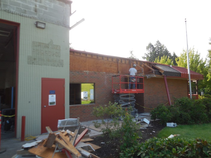 Demolition work at Station 69