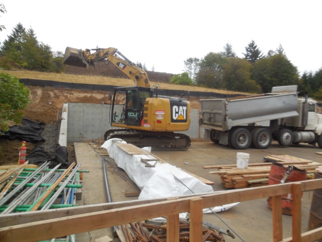 Construction vehicles and supplies at Station 69