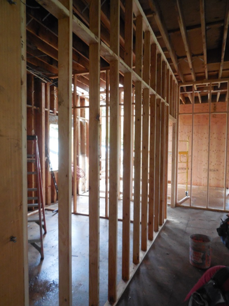 Living quarter interior walls at Station 69