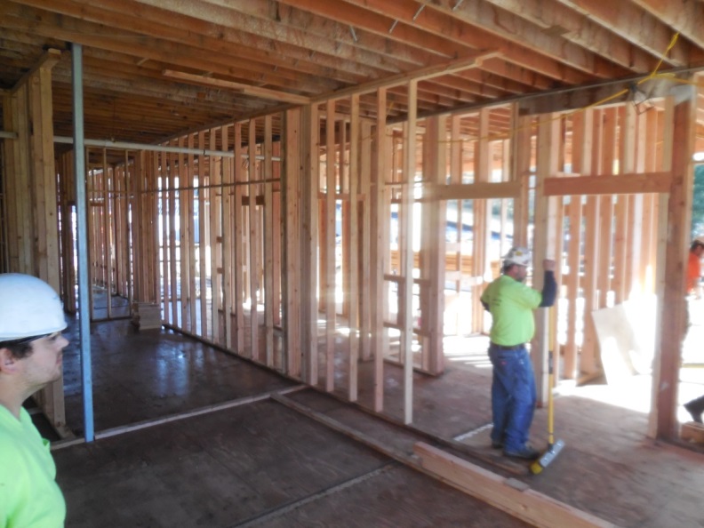 Livign quarters construction at Station 69