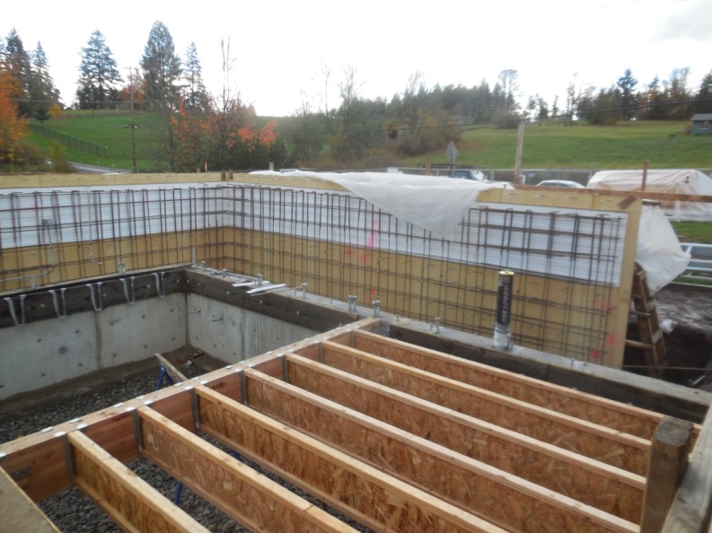Rebar and form liners for the Station 69 patio
