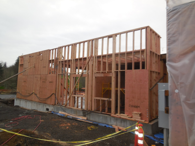 East wall framing at Station 69