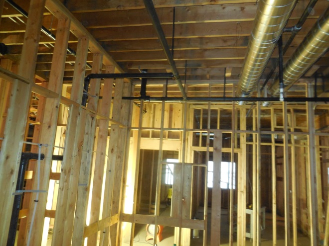 Framing work at Station 69