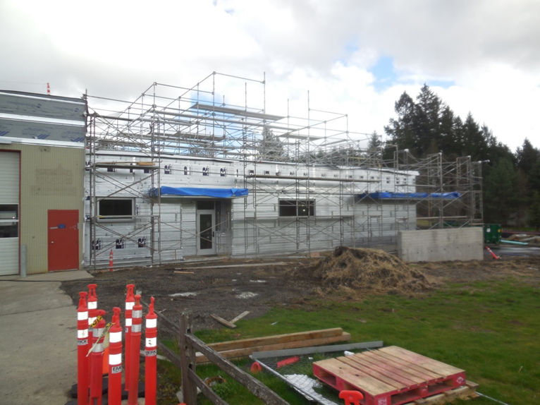 Exterior construction at Station 69 3