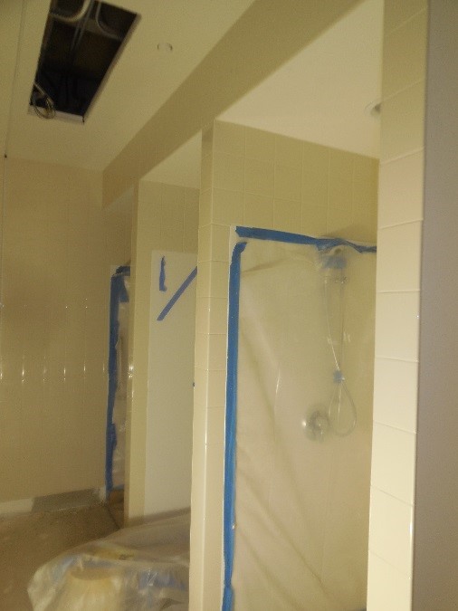 Shower tile work at Station 69
