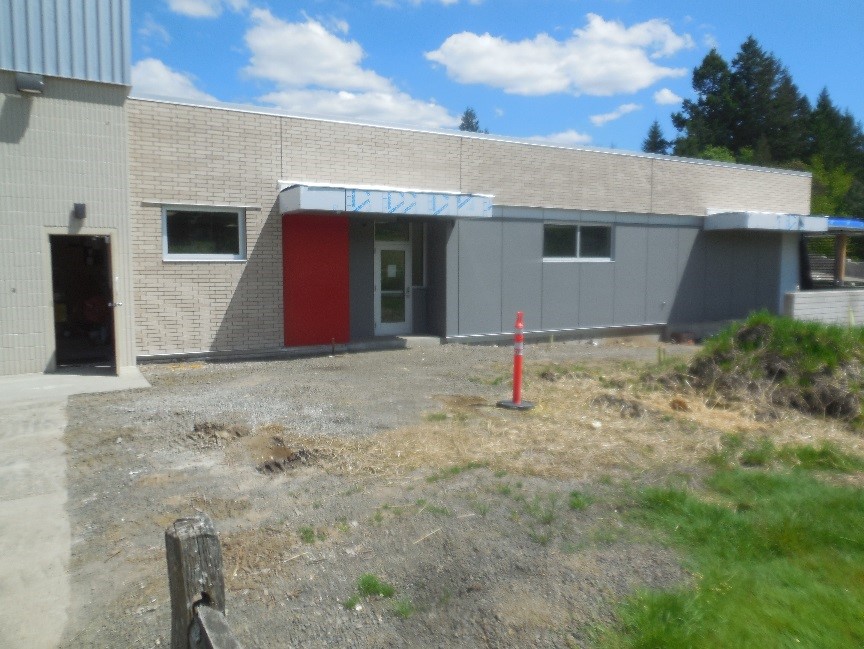 Entry way construction at Station 69