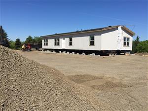 Alternate view of temporary building at Station 64 site