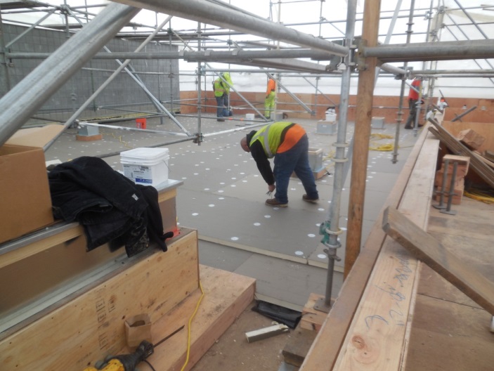 Roof work at Station 64