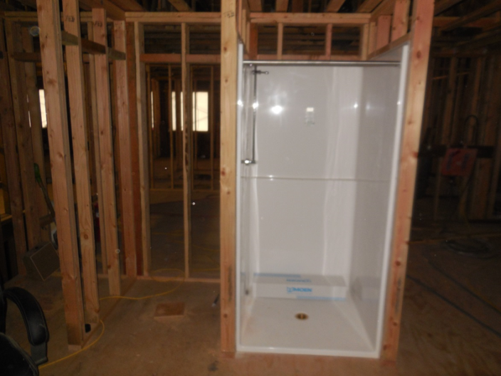 Installation of shower at Station 64