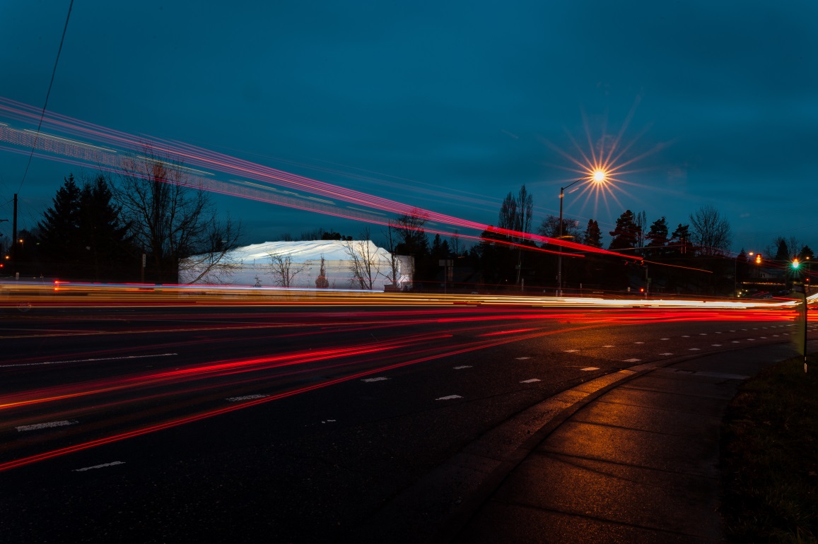 Early morning view of Station 64 under construction
