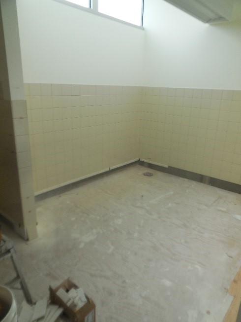 Tile work at Station 64