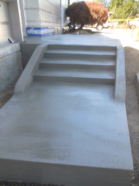 Concrete stairs at Station 64