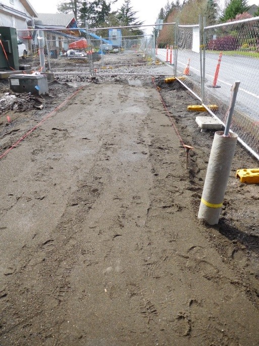 Muddy ground at Station 55