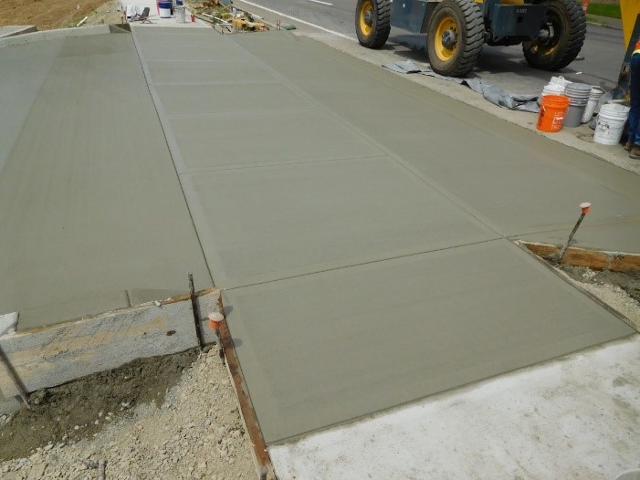 Pavement work at Station 55