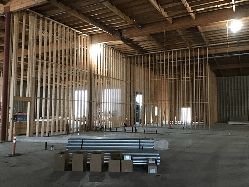 Logistics Service Center Interior Framing Takes Shape
