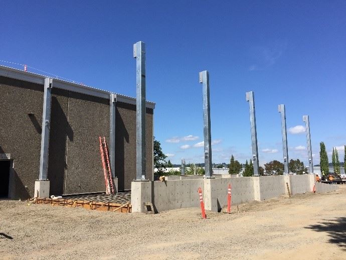 Steel Frames for Truck Wash are Placed